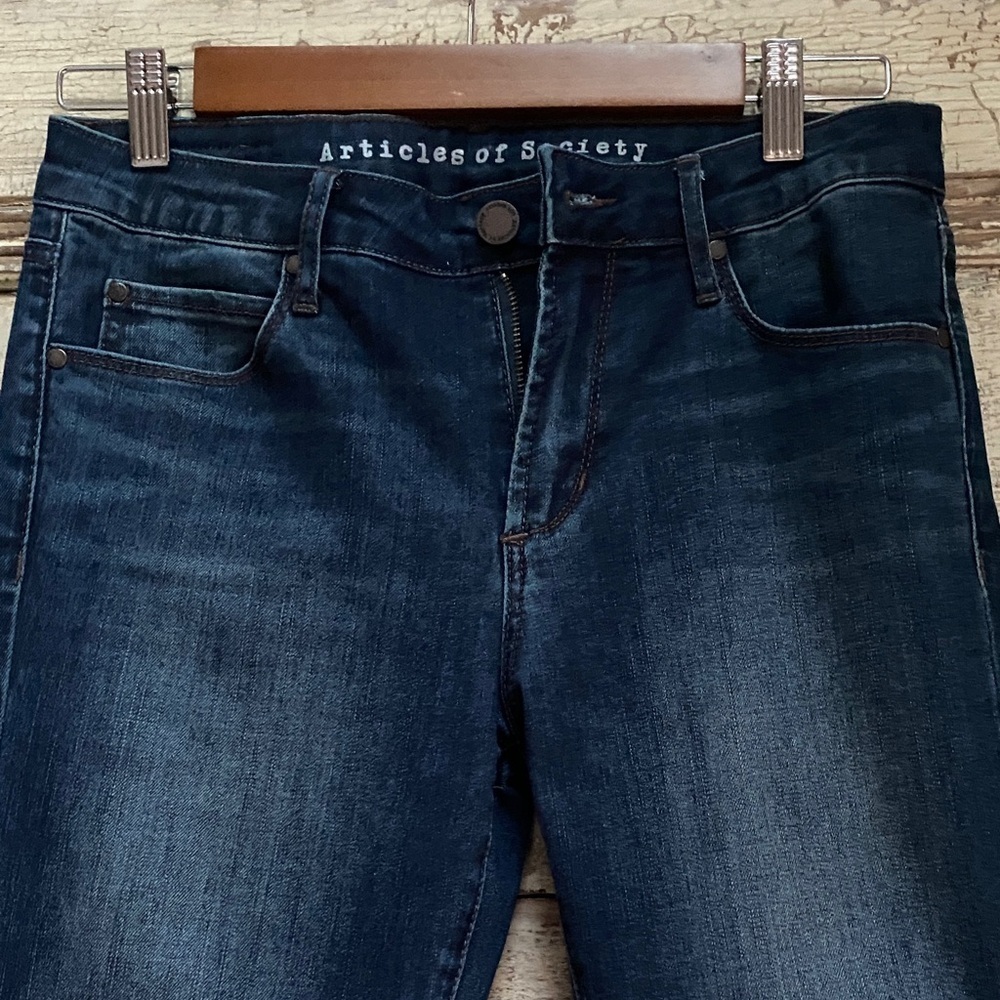 Articles Of Society Dark Blue Skinny Jeans, Size 27